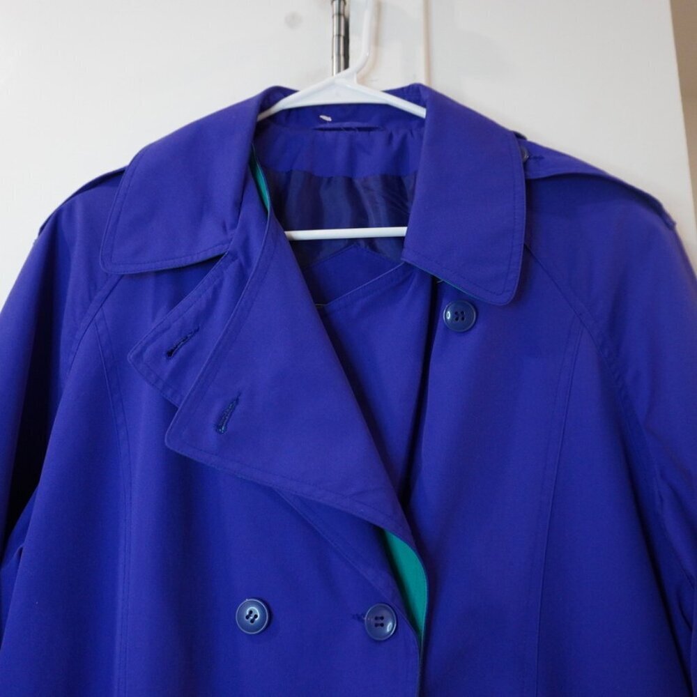 Bold Purple or blue Long Trench Coat 💜 - Picture 7 of 10